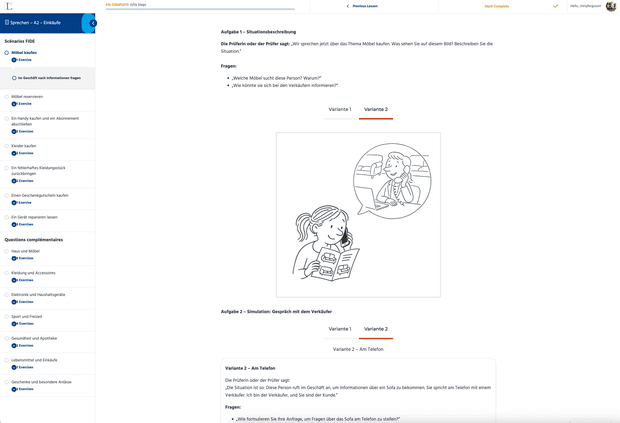 German FIDE sample papers - A2 - My Linguistics