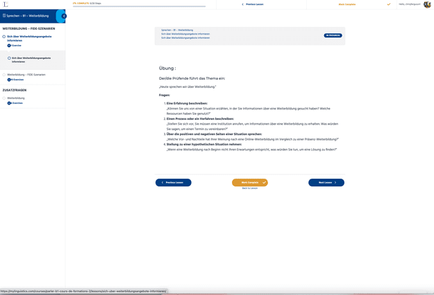 German FIDE sample papers - B1 - My Linguistics