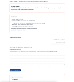 FIDE - Writing and Reading German - LMS view - B1
