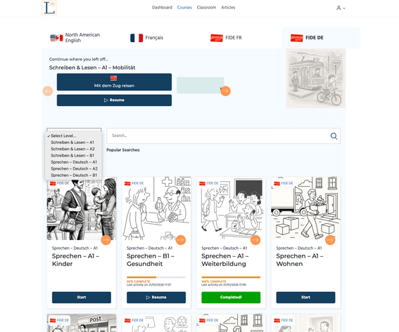 German FIDE practice papers - LMS, My Linguistics