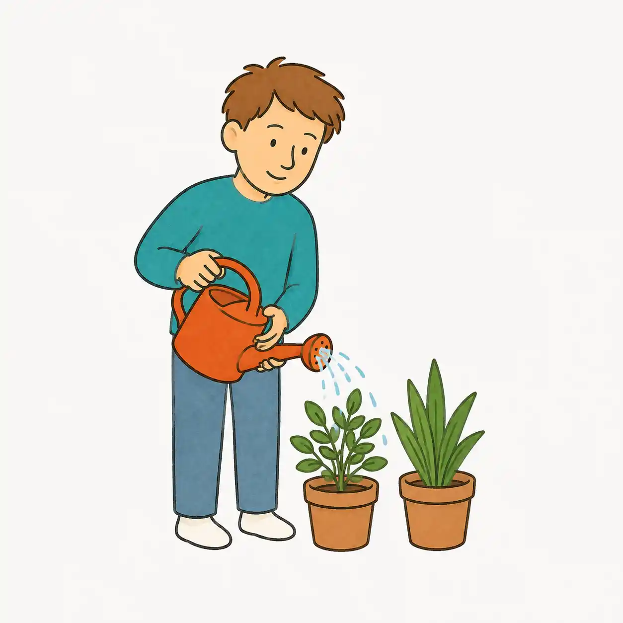 Arroser des plantes